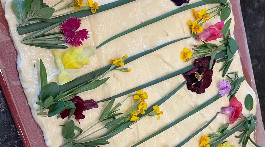 Flower Lines Focaccia