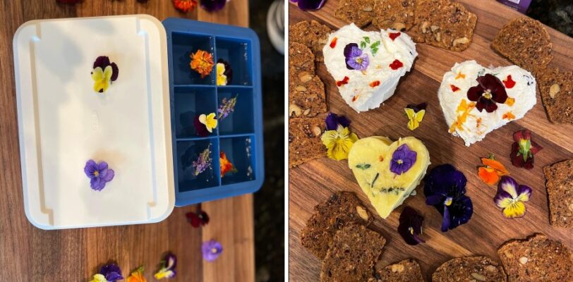 Elevate Your Entertaining with Garden Ice Cubes, Garden Butter, and Herb-Infused Cheese Ideas