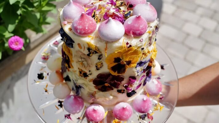 Gluten-Free Yuzu Cake with Lavender Buttercream