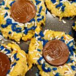 Gluten-Free Gelt Thumbprints Cookies with Sprinkles
