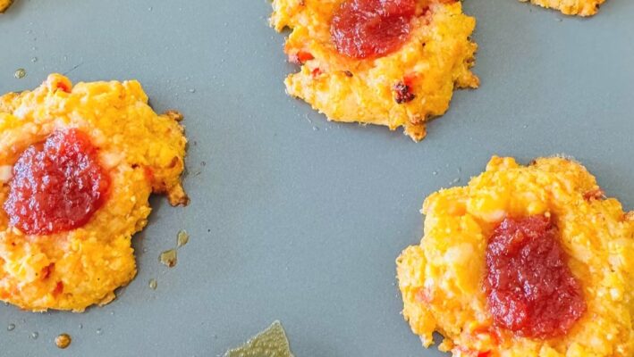 Farmer’s Thumbprint Cookies or Cheddar, Corn & Tomato Thumbprint Cookies