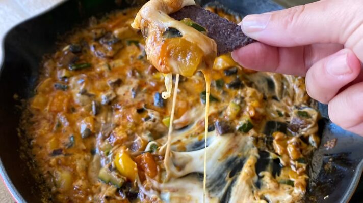 Queso Fundido with Mixed Vegetables Recipe