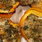 Gluten-Free Alaska King Crab Stuffed Peppers with Lemon Basil Butter