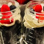 Easy Chocolate Mason Jar Cake with Whipped Cream and Berries