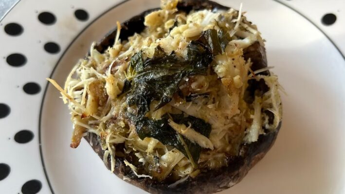 Gluten-Free Portobello Mushrooms Stuffed with Lump Crab