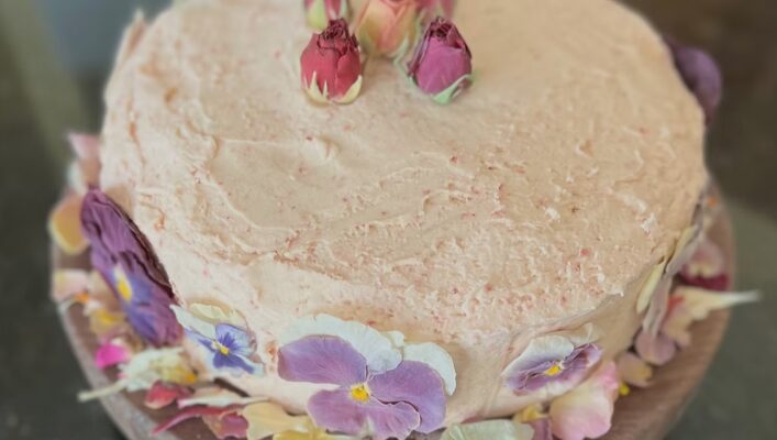 Gluten-Free Strawberry Pink Champagne Cake