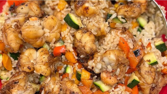 Sweet and Savory Japanese BBQ Shrimp Bowl