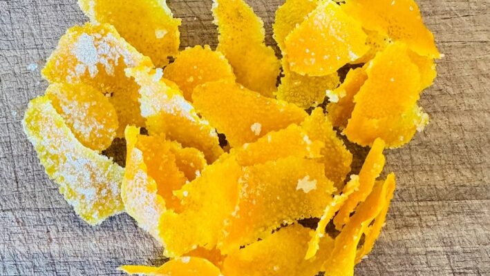 Candied Orange Using Oranges from Orange Oleo Saccharum (Citrus Oil Syrup)