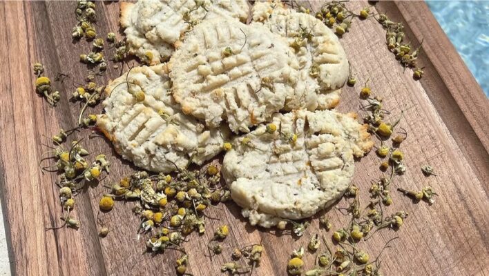 Gluten-Free Chamomile Citron Shortbread Cookies
