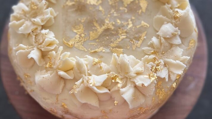 Gluten-Free Chocolate Bourbon Cake with Browned Buttercream Frosting