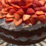 Gluten-Free Strawberry Cake with Rose Frosting