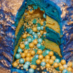 Gluten-Free Gold Foil Surprise Cake scaled