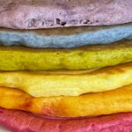 Gluten-free rainbow pancakes or waffles
