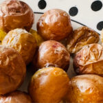 Roasted baby potatoes seasoned with Herbs de Provence and served with pieces of roasted zucchini.