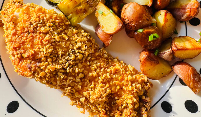 Crispy Gluten-Free Cornflake Crusted Chicken Recipe