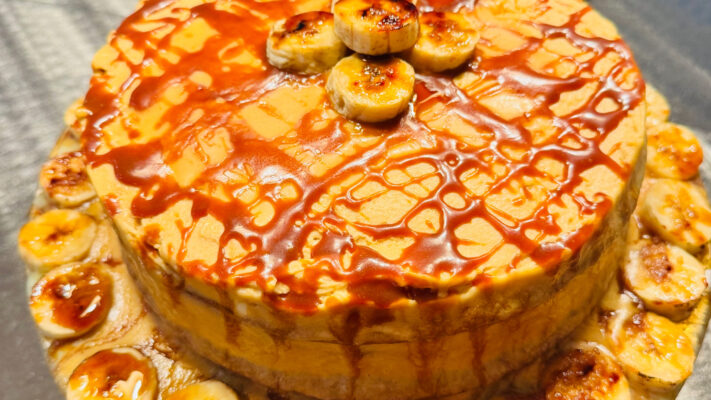 The Best Gluten-Free Banana Caramel Cake with Homemade Salted Caramel Frosting Recipe