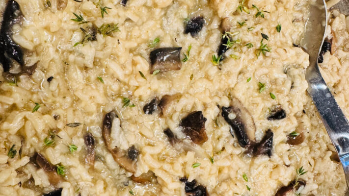 Creamy White Wine Mushroom Risotto Recipe